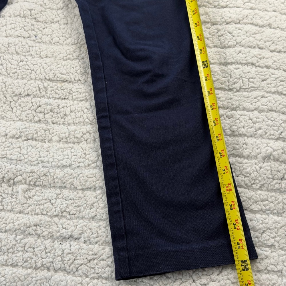 Lauren Ralph Lauren Petite Navy Blue Straight Leg Stretch Pants 4P Cotton Blend - Picture 7 of 10